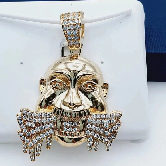 "14K Gold Plated Cubic Zircon Pendant, INUS1BR067 - Picture 1 of 9